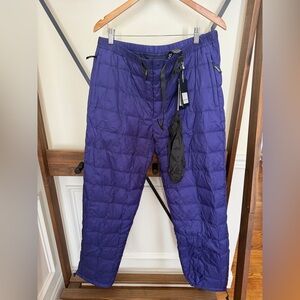 NWT size XL GRAMICCI Taion Down Quilted Pants - Purple